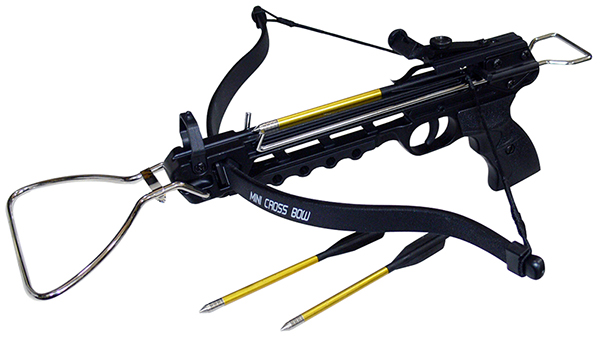 ピストルクロスボウ 80ポンド ニューアルミボディ アルミ矢3本付 大和企画 ナイフ クロスボウ スタンガン等 護身用品 護身グッズ の販売 通販 通信販売