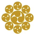 家紋シール　宮本武蔵・九曜巴