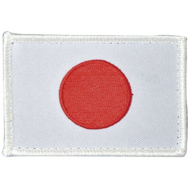 日の丸 日章旗 日本 JAPAN ジャパン 国旗 4cm×6cm PJ27-TN ワッペン パッチ 刺繍 ホワイト レッド