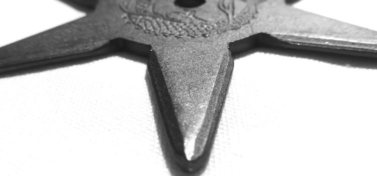 手裏剣　六角【動画あり】　黒燻し　ZN101L-D