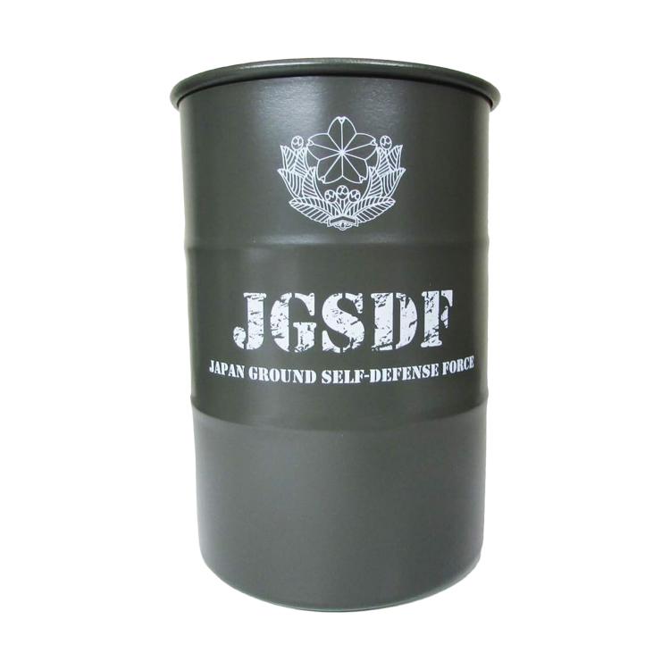 陸上自衛隊 マグカップ ドラム缶 モチーフ JGSDF ロゴ マーク プリント ZAS049 コップ 陸自 オリーブグリーン【C】