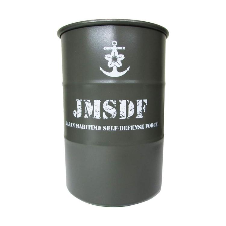 海上自衛隊 マグカップ ドラム缶 モチーフ JMSDF ロゴ マーク プリント ZAS050 コップ 海自 オリーブグリーン【C】
